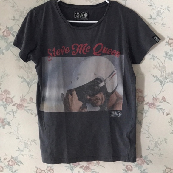 Vintage European tee Steve Mc Queen Hero Seven - Picture 1 of 7
